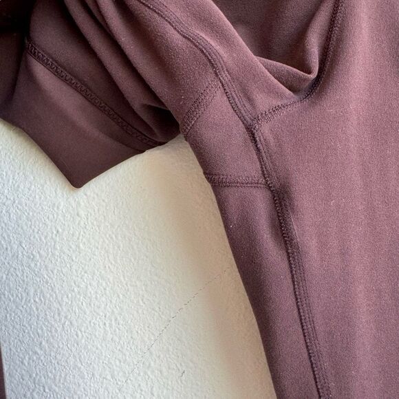 Nike Dri Fit Yoga Luxe Ribbed High Rise Brown Compression Leggings Size Small - Picture 4 of 9